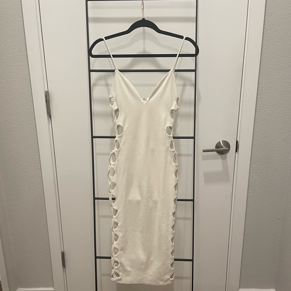 Oh Polly Suede Midi Dress.